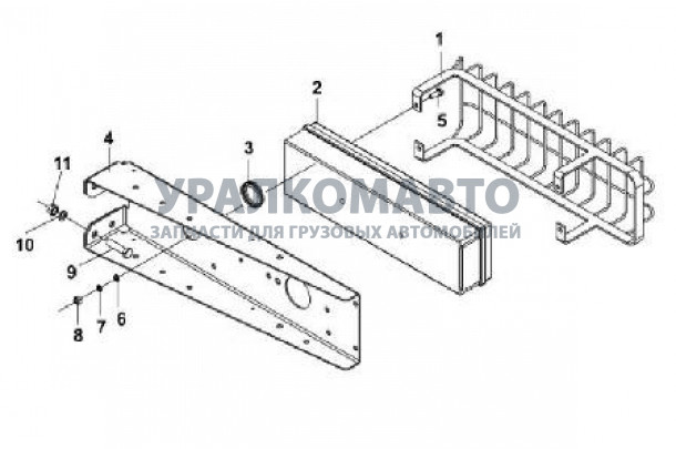 защита фонаря правая DONG FENG 37ZB3A-73021